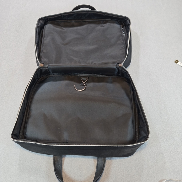 Black Hanging Travel Makeup Bag Large Cosmetic Organizer Case Clear Zip Pockets - Picture 7 of 12